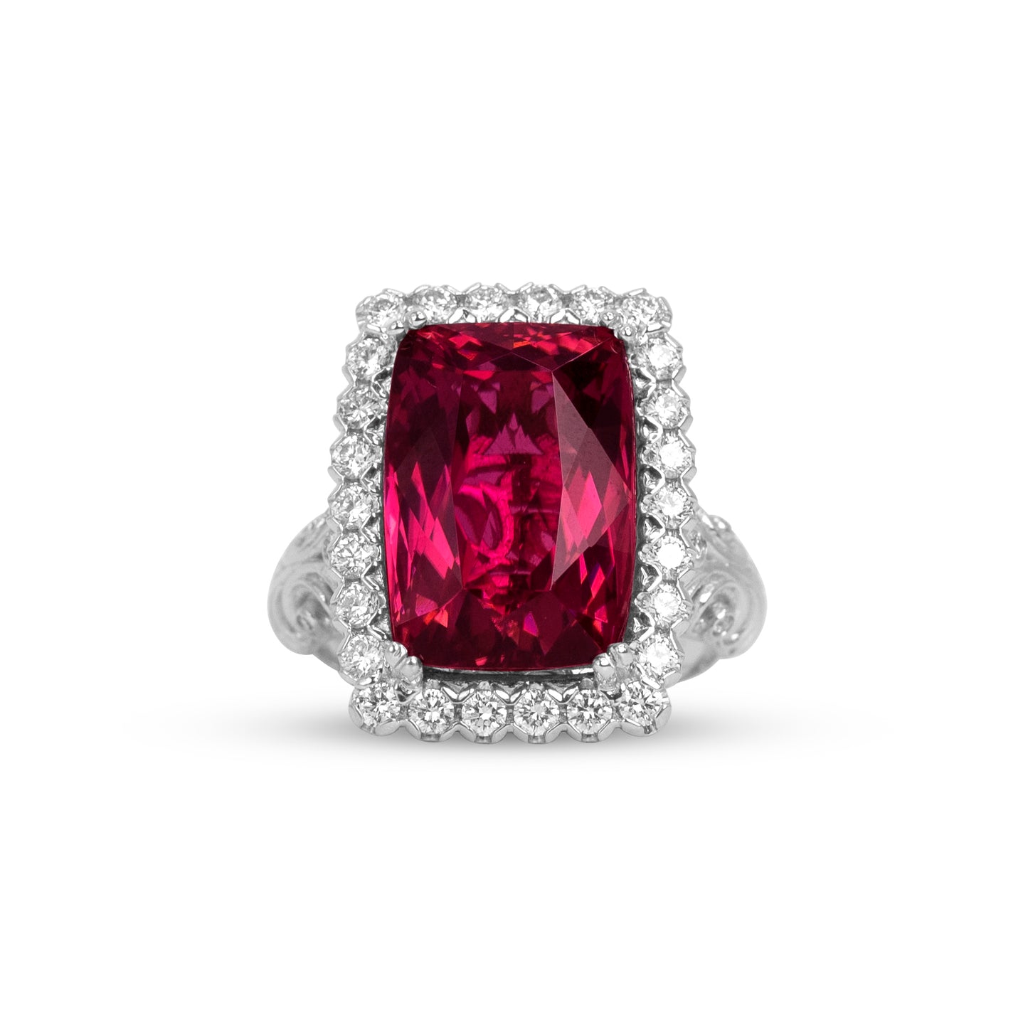 Load image into Gallery viewer, 18k Orchid Tourmaline and Diamond Ring
