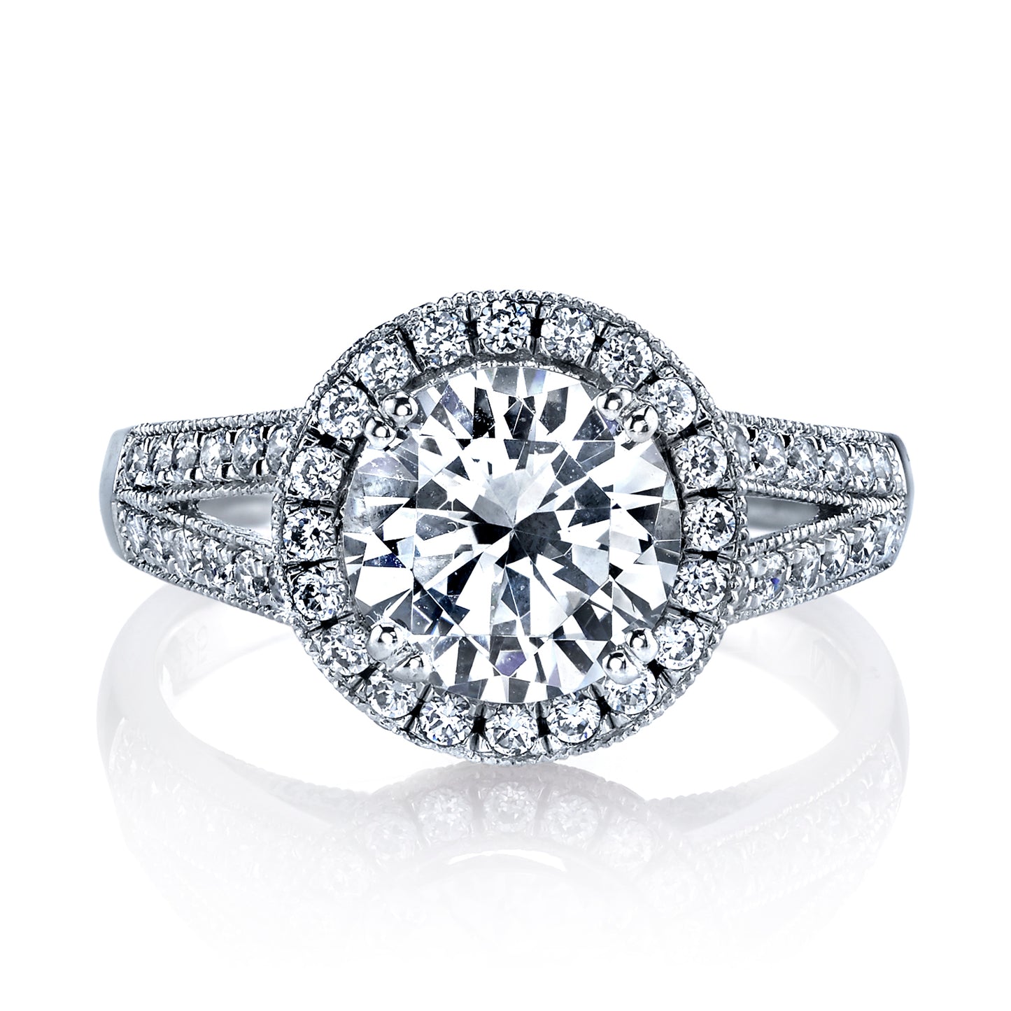 Diamond Halo Engagement Ring Mounting