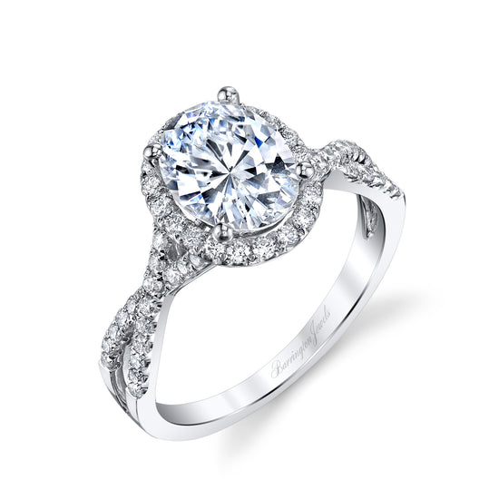 Load image into Gallery viewer, Diamond Oval Halo Engagement Ring Mounting
