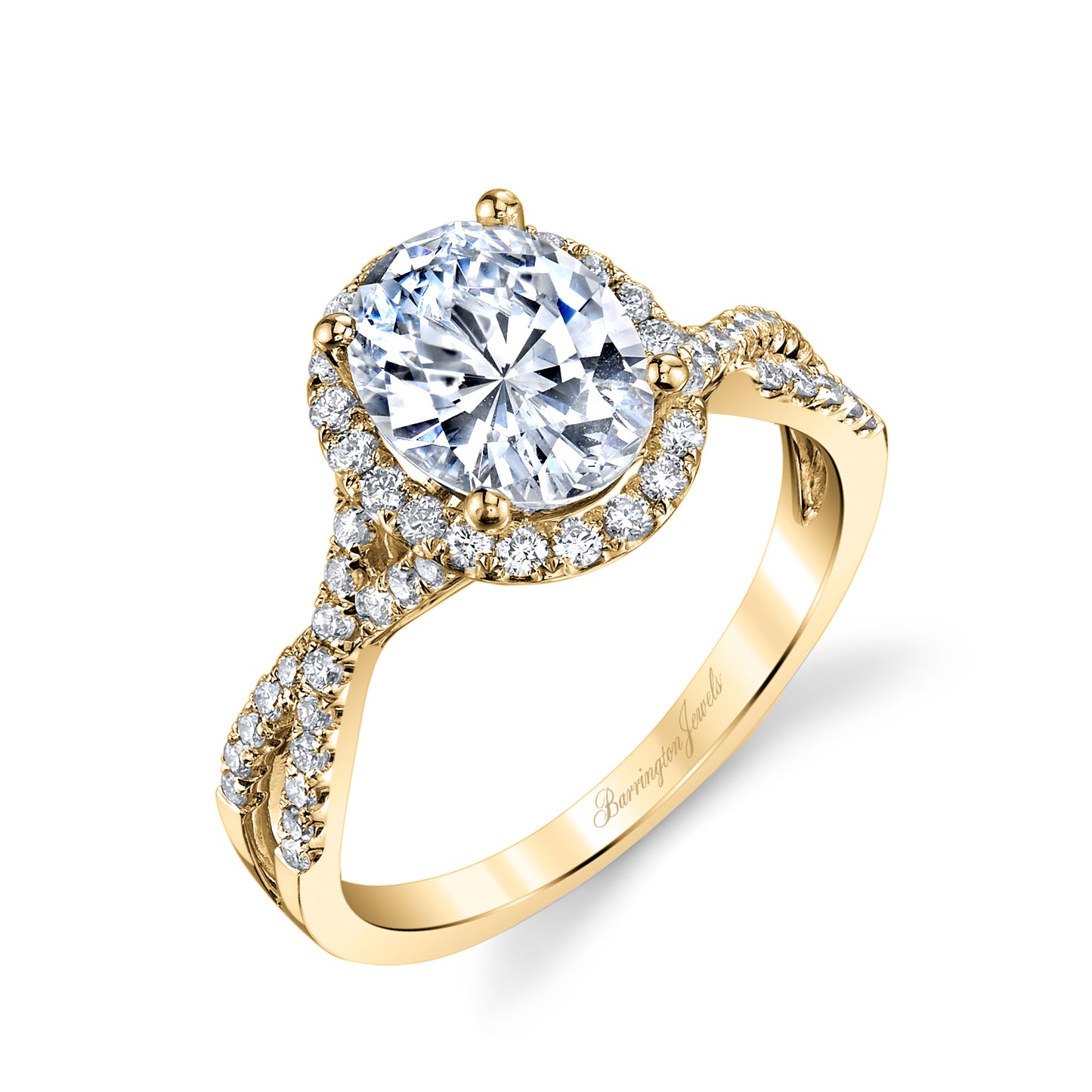 Diamond Oval Halo Engagement Ring Mounting