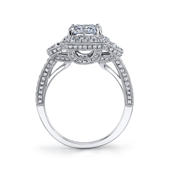 Diamond Halo Engagement Ring Mounting