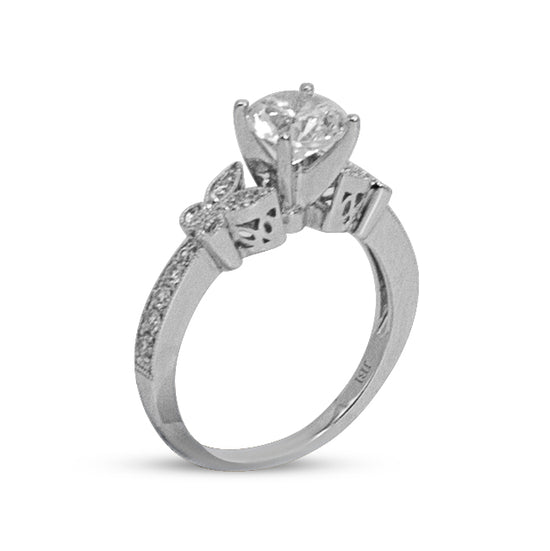 14k Diamond Butterfly Engagement Mounting
