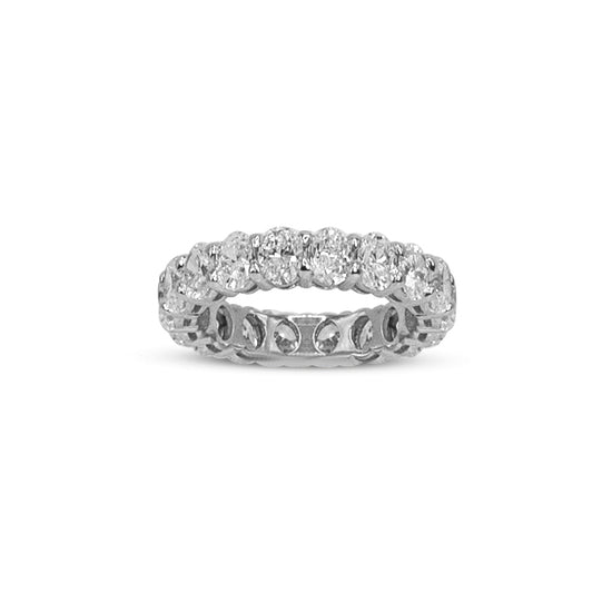 Load image into Gallery viewer, Platinum Oval Diamond Eternity Band
