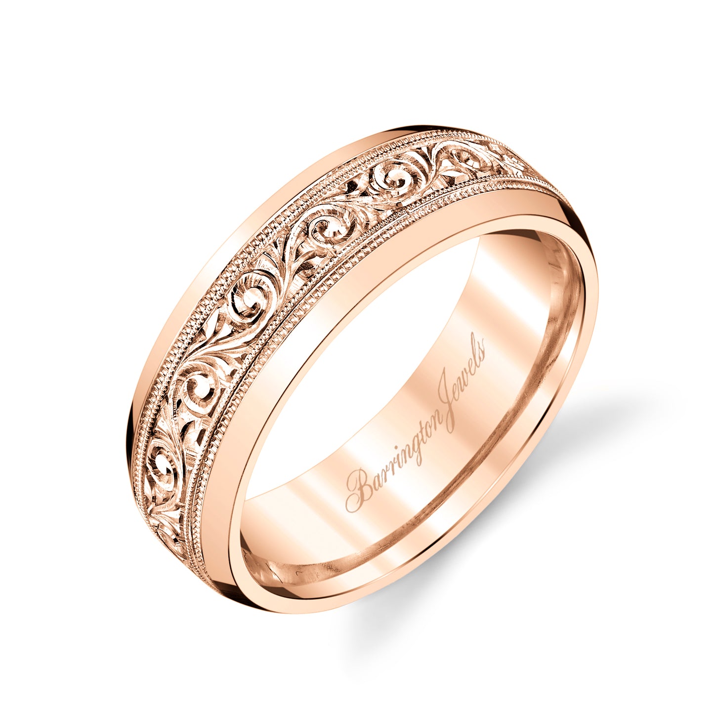 Kalyan Jewellers Rose Gold Platinum Wedding Band Rings For Men