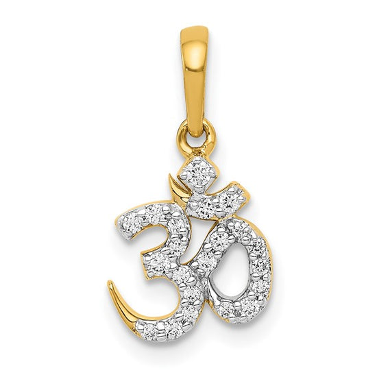 Load image into Gallery viewer, 14k 1/6ct. Diamond Om Pendant
